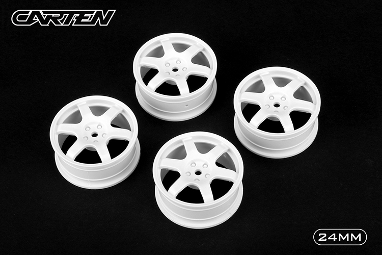 NHA452 6 Spoke Wheels White /24mm(ET-0mm)